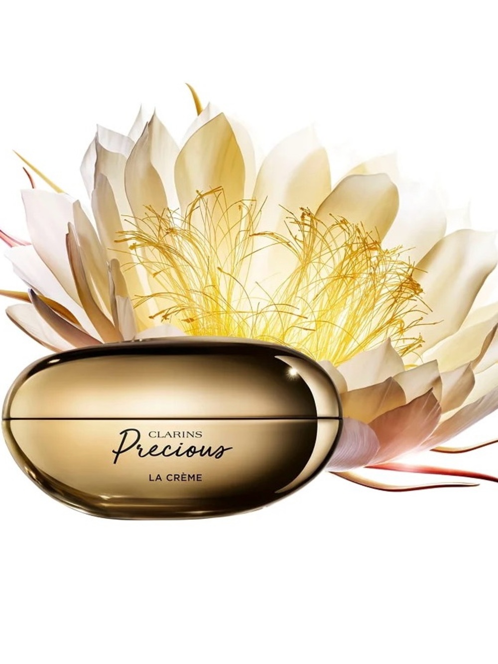 Clarins Precious La Crème - Gold and Cream Luxury Face Cream Jar